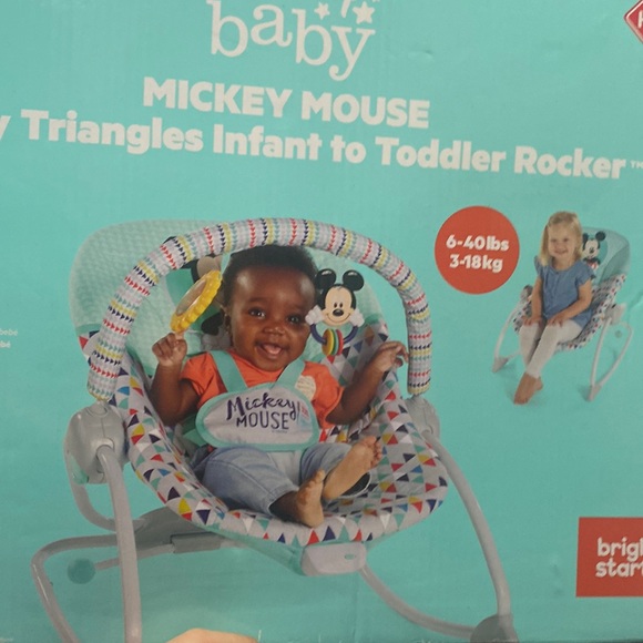 Mickey Mouse “Happy Triangle Infant to Toddler Rocker” Never used or even opened